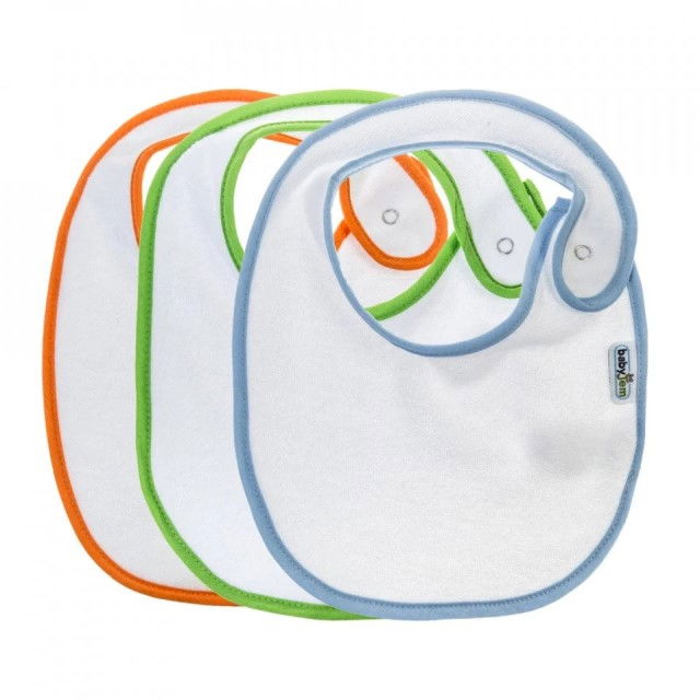 Set 3 bavete cu capse din bumbac, Diverse modele