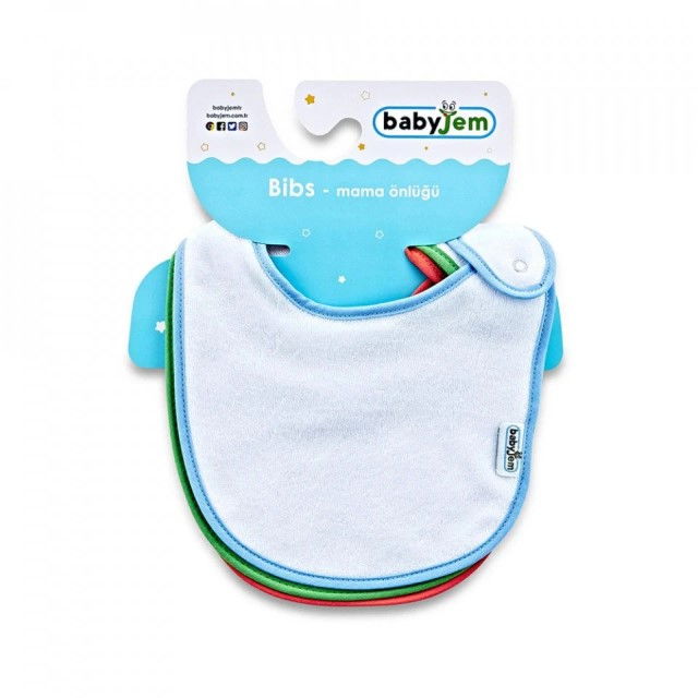 Set 3 bavete cu capse din bumbac, Diverse modele [2]