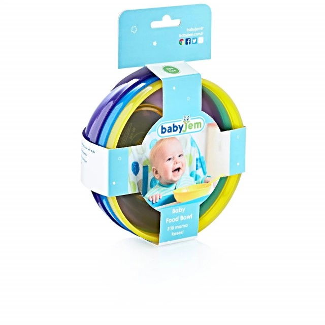 Set 3 boluri colorate pentru copii BabyJem, Diverse culori [5]