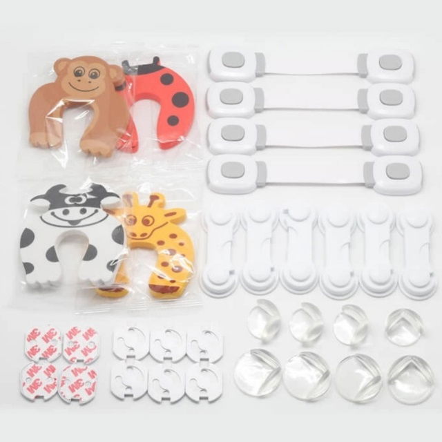 Set 32 piese protectii mobilier si prize pentru siguranta copiilor [2]