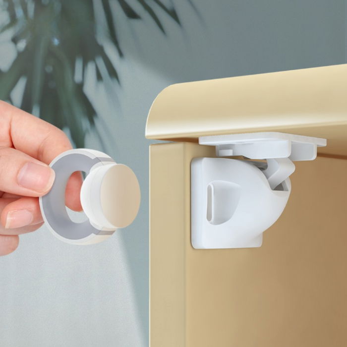 PRODUS RESIGILAT - Set sigurante magnetice pentru sertare, Empria, 4 bucati, Alb/Gri [3]