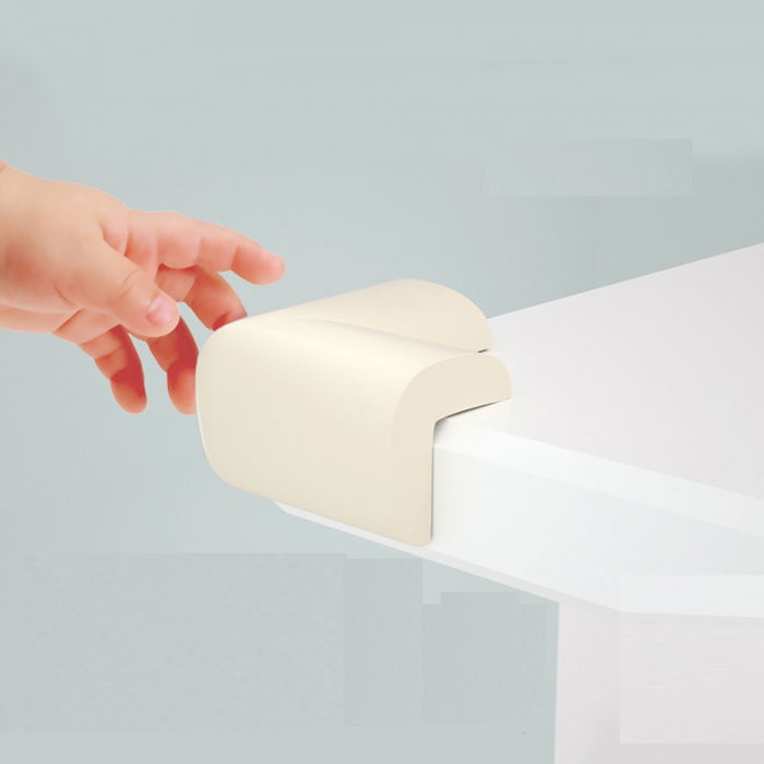 Set 4 bucati groase protectii colturi mobilier, 3.5x1.2x5.5 cm, Diverse culori