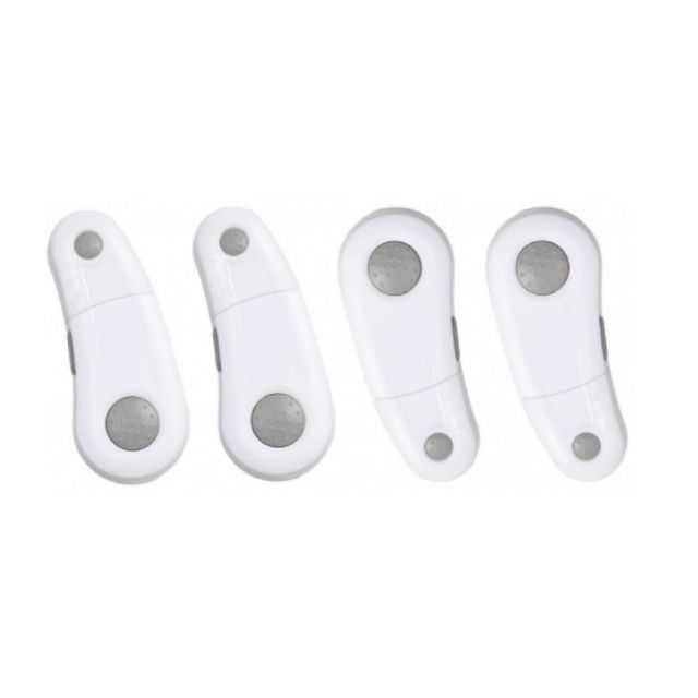 Set 4 bucati sigurante rotative, pentru usi dulap, 9.3 x 3.5 x 1.5 cm, Diverse culori [2]