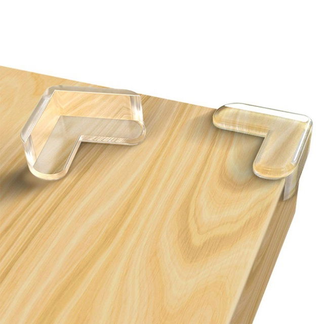 Set 4 protectii colturi, forma L, silicon transparent, 1.5x0.5x4.0 cm [3]
