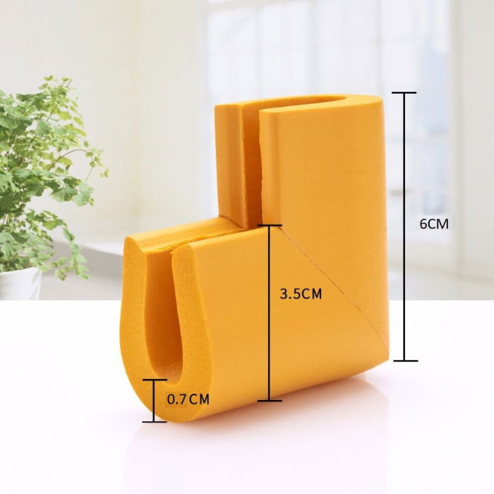 Set 4 coltare in forma U albastru, 3.5x0.7x6 cm_Empria [4]