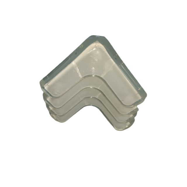 Set 4 protectii colturi tridimensionale silicon transparent, 4.5x1.5x0.5 cm [6]