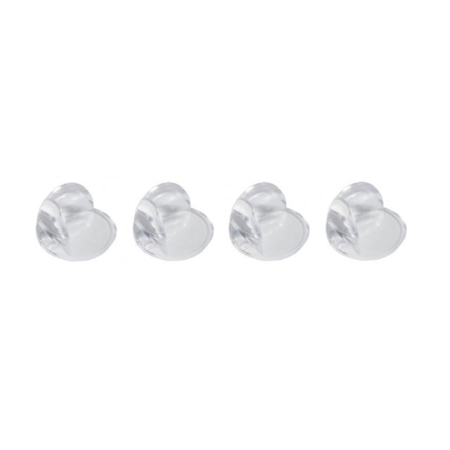 Set 4 protectii rotunde silicon transparent, 4.3x3.0x2.0 cm_Empria [3]