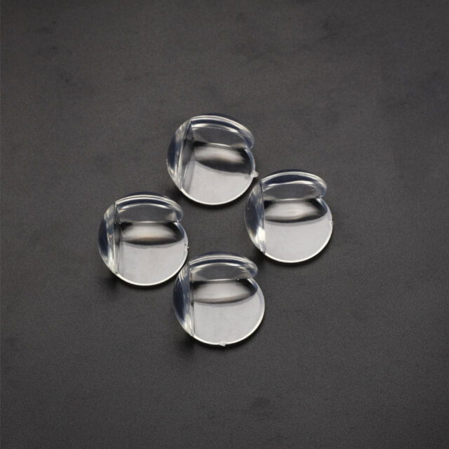 Set 4 protectii rotunde silicon transparent, 4.3x3.0x2.0 cm_Empria [6]