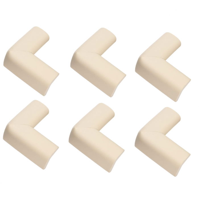 Set 6 bucati subtiri protectii colturi mobilier, 2.3x0.7x5 cm, Crem [2]