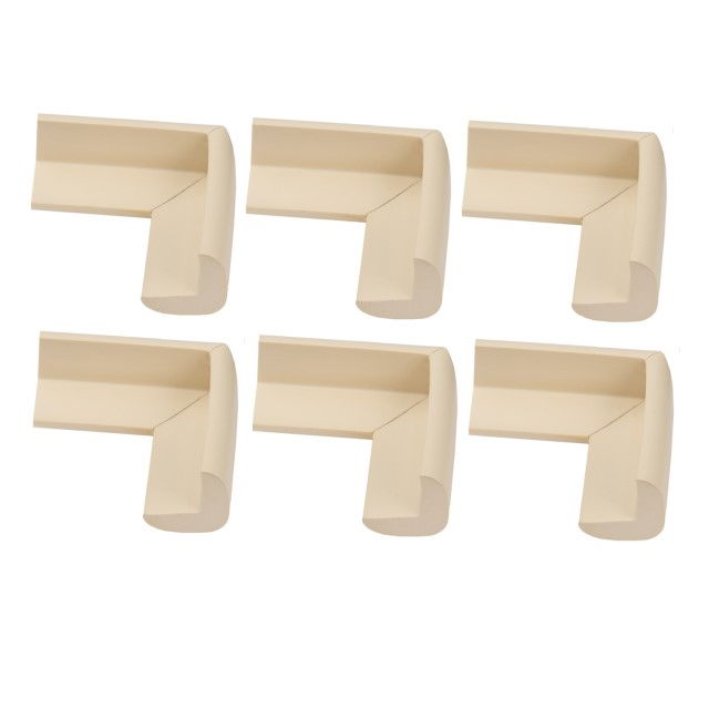Set 6 bucati subtiri protectii colturi mobilier, 2.3x0.7x5 cm, Crem [4]