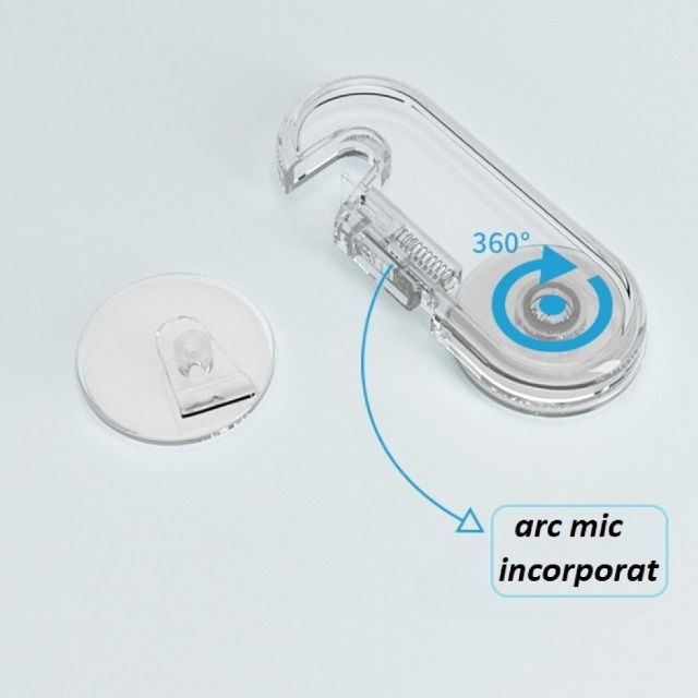 Set 6 sigurante fixe pentru usi si sertare dulap, transparent, 9.6x4x1.5 cm [4]