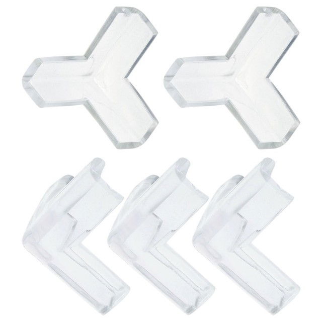 Set 8 mini protectii colturi, tridimensionale silicon transparent, 2.4x0.8x0.3 cm [4]