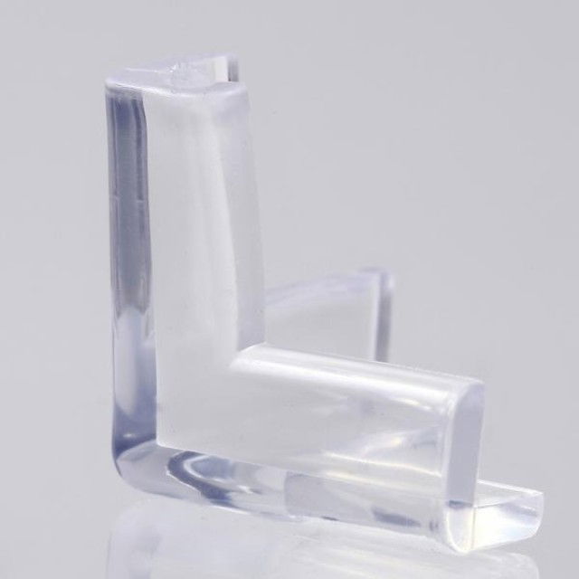 Set 8 mini protectii colturi, tridimensionale silicon transparent, 2.4x0.8x0.3 cm [12]