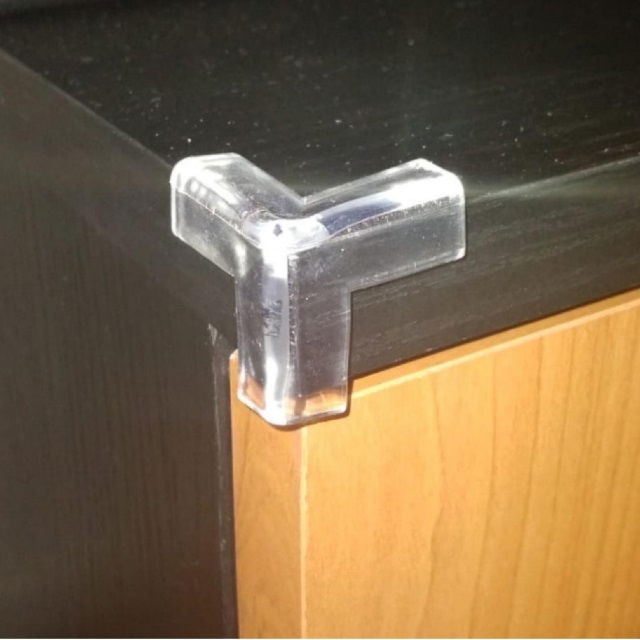 Set 8 mini protectii colturi, tridimensionale silicon transparent, 2.4x0.8x0.3 cm [11]