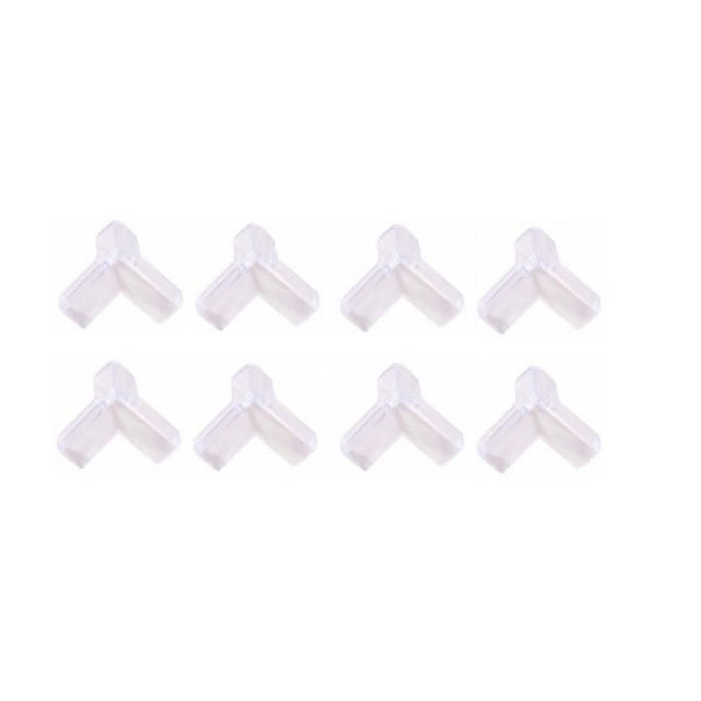 Set 8 mini protectii colturi, tridimensionale silicon transparent, 2.4x0.8x0.3 cm [7]