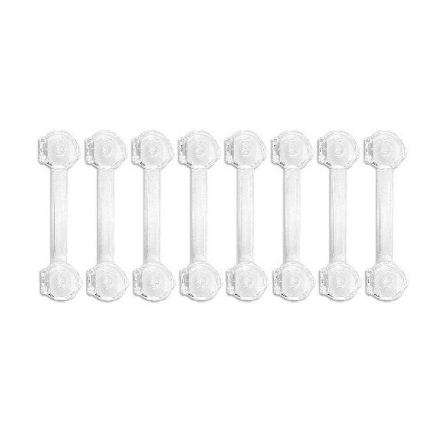 Set 8 sigurante flexibile cu incuietoare dubla, silicon transparent, 15.5x3.5x1 cm [6]