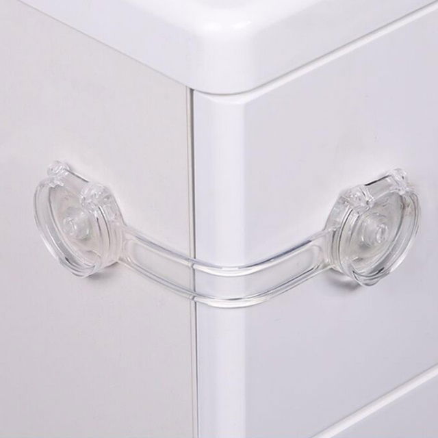 Set 8 sigurante flexibile cu incuietoare dubla, silicon transparent, 15.5x3.5x1 cm [10]