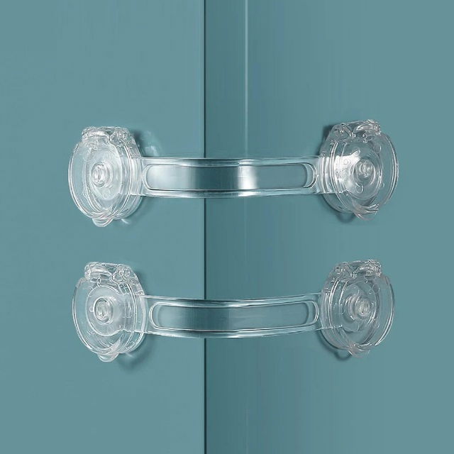 Set 8 sigurante flexibile cu incuietoare dubla, silicon transparent, 15.5x3.5x1 cm [2]