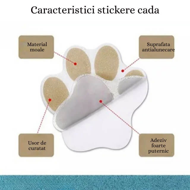 Set 9 autocolante antialunecare pentru cada, stickere lumea marina, PEVA [6]