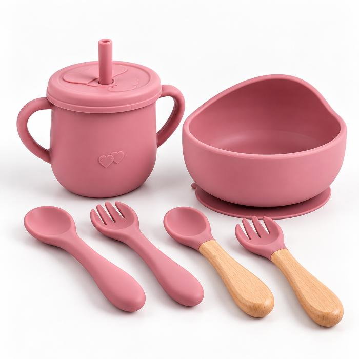 Set complet din silicon fara alergeni pentru diversificare bebe, Empria, Veverita, Diverse culori [9]