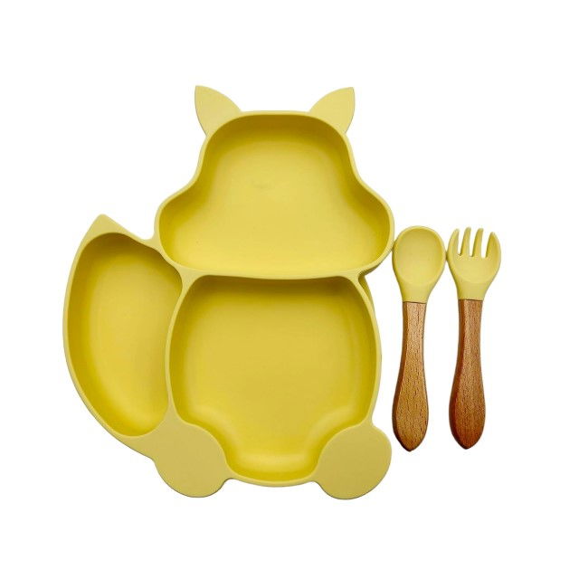 Set complet din silicon fara alergeni pentru diversificare bebe, Empria, Veverita, Diverse culori [7]