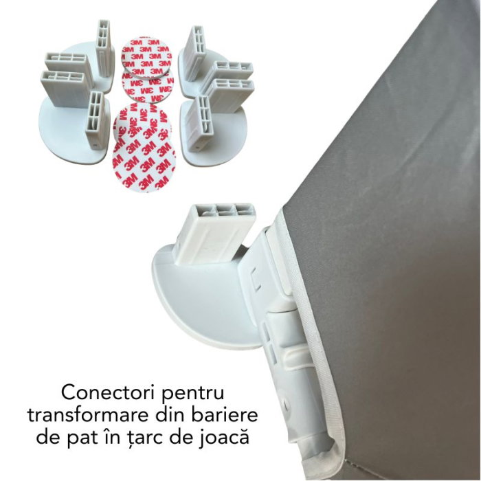 Set conectori pentru PACHET 4 Bariere Protectie Pat Transformabile in Tarc de joaca [5]