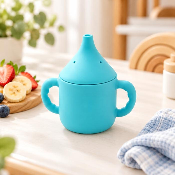 Set diversificare bebelusi Elefant, 6 piese, set hranire silicon fara BPA, Empria, Premium, Diverse culori [4]