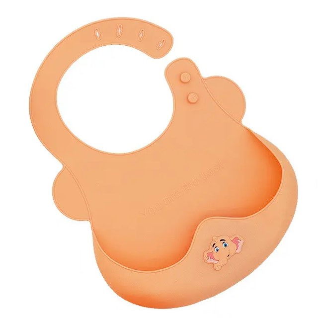 Set diversificare bebelusi Elefant, 6 piese, set hranire silicon fara BPA, Empria, Premium, Portocaliu [2]