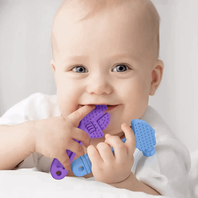 Set jucarii dentitie, silicon, pentru bebe, trusa scule, 4 piese, Empria [2]