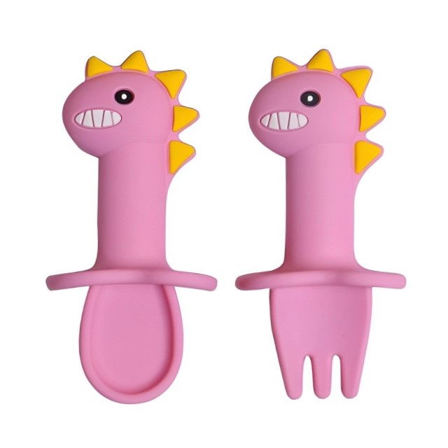 Set mini tacamuri diversificare bebelusi, silicon alimentar, cu cutie depozitare, flexibile, Dino, Empria