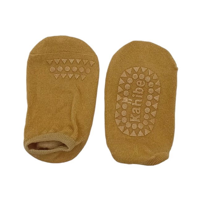 Set protectii anti-alunecare bebe, genunchiere si sosete, Maro [11]