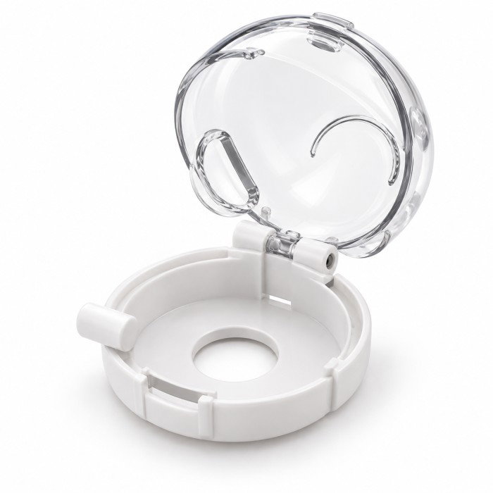 Set protectii butoane aragaz - plita, Empria, 2 bucati, 7.5x4.6 cm, Alb [5]