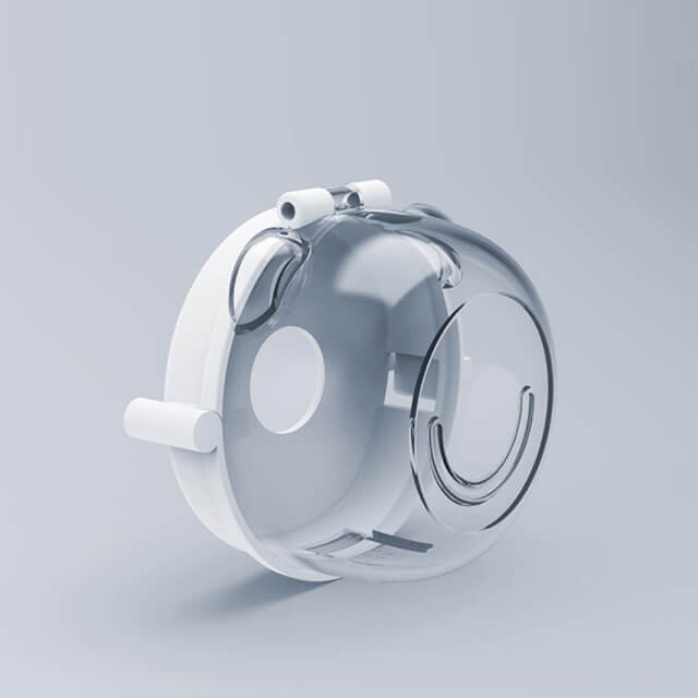 PRODUS RESIGILAT - Set protectii butoane aragaz - plita, Empria, 2 bucati, 7.5x4.6 cm, Alb [2]