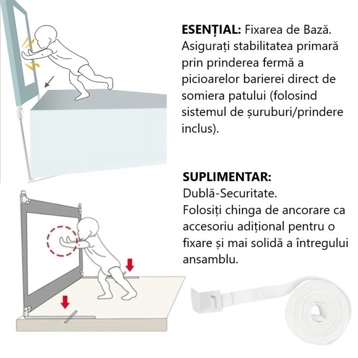 Sistem ancorare suplimentara pentru bariera protectie pat copii [3]