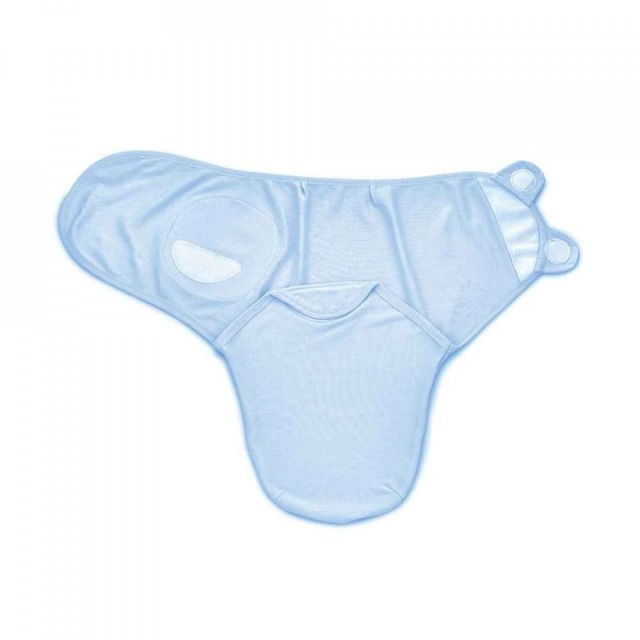 Sistem de infasare din bumbac 0-3 luni BabyJem Swaddle, Bleu