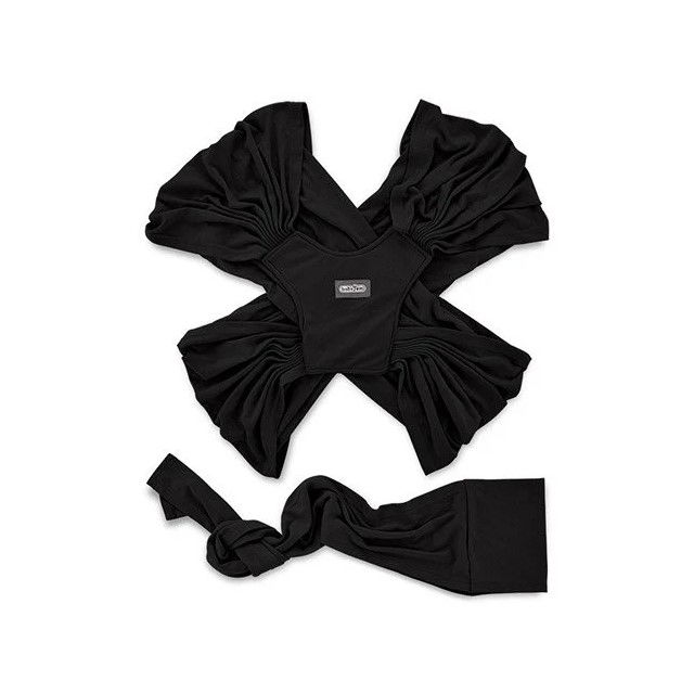 Sistem de purtare wrap elastic pentru bebelusi BabyJem, Negru [4]