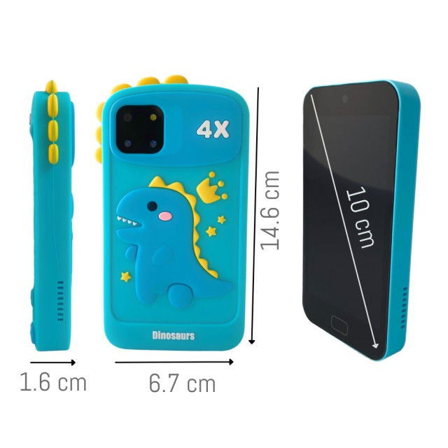 Smartphone copii jucarie educativa video foto 32gb TF card rezolutie 480*800 display 10cm, Bleu [14]