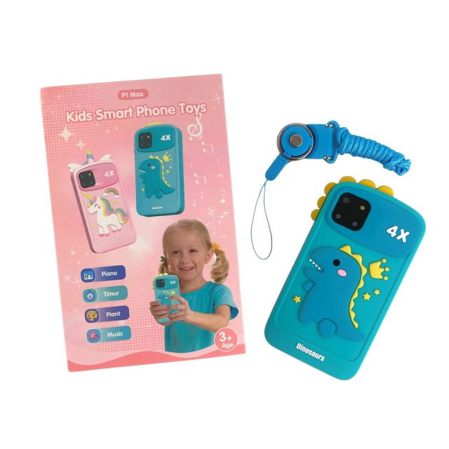 Smartphone copii jucarie educativa video foto 32gb TF card rezolutie 480*800 display 10cm, Bleu [15]