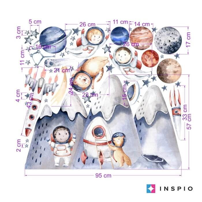 Stickere de perete - Micii astronauti si spatiu [2]