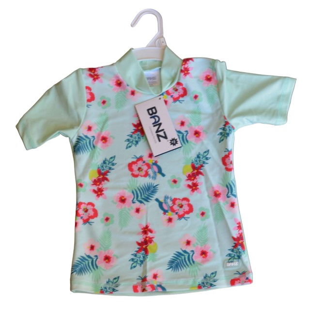 Tricou Protectie UV Copii, Protectie Solara UPF50+, Mint Floral, Diverse marimi [6]