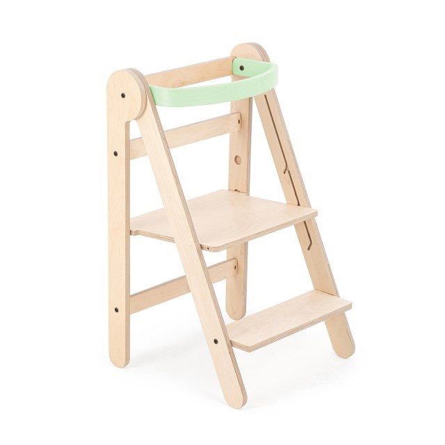 Turn de invatare pliabil MamaToyz Learning Tower din lemn, Verde [2]