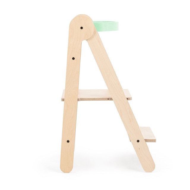 Turn de invatare pliabil MamaToyz Learning Tower din lemn, Verde [4]