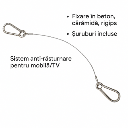 Ancore mobila anti-rasturnare, sistem de siguranta impotriva daramarii, protectie cutremur, Empria, 2 buc [2]