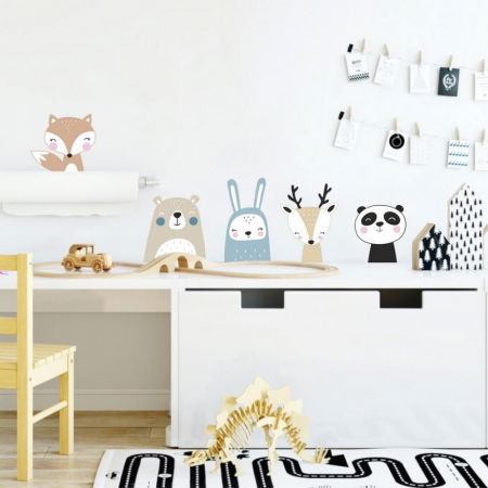 Stickere decorative - Animale - autocolante pentru camera copiilor, de la 19 la 28 cm