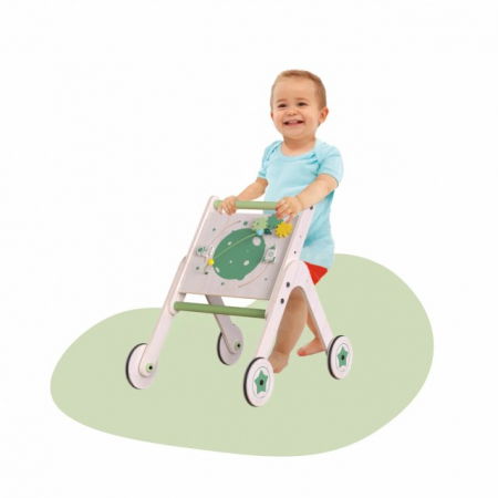 Antepremergator din lemn cu masuta de activitati 2 in 1 MamaToyz [11]