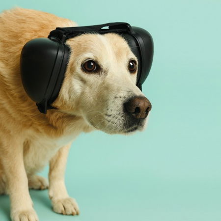 Antifoane protectie auz animale, dimensiune M, Negru [4]