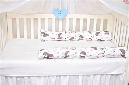 Aparatori laterale patut bebe - Aparatori patut tip rulou bumbac 100%, 140 cm, Arici