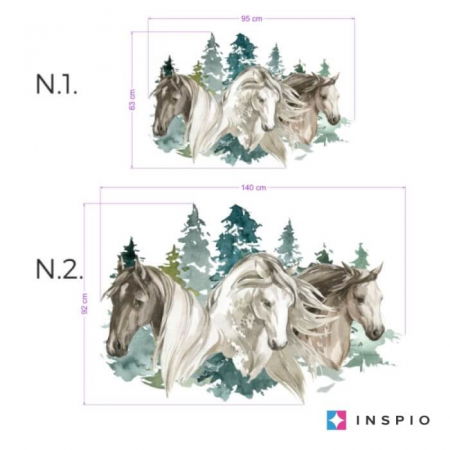 Stickere decorative si covorase - Autocolant pentru pereti- cai in natura, Diverse dimensiuni