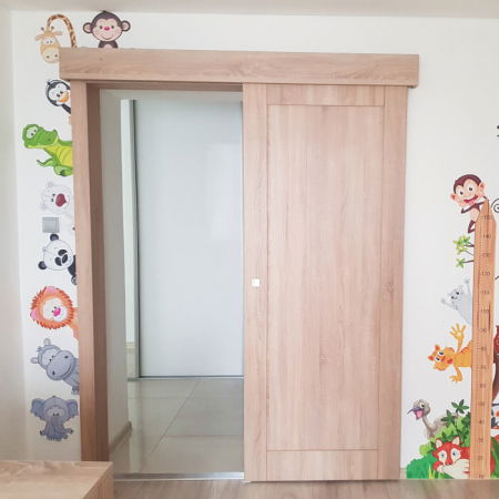 Autocolant pentru perete - Animale de la zoo in jurul usii, set 9 buc, de la 14 la 29 cm pe ambele parti [2]