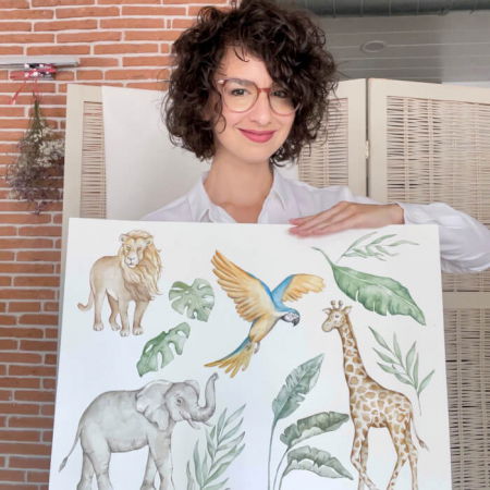 Autocolant pentru perete - animale SAFARI din salbaticie [5]